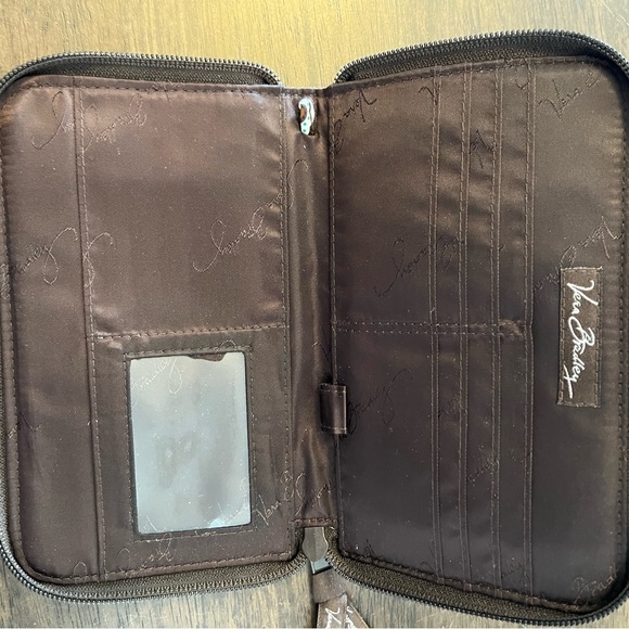 Vera Bradley Java Blue Zipper Closure Wallet - Picture 3 of 3